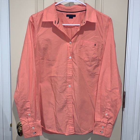 Tommy Hilfiger Light Orange Button Down Shirt - Picture 1 of 2